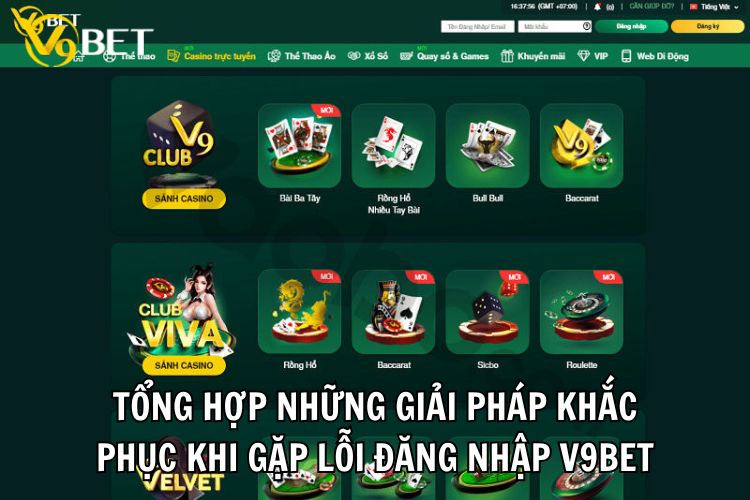 Tổng hợp những giải pháp khắc phục khi gặp lỗi đăng nhập V9bet